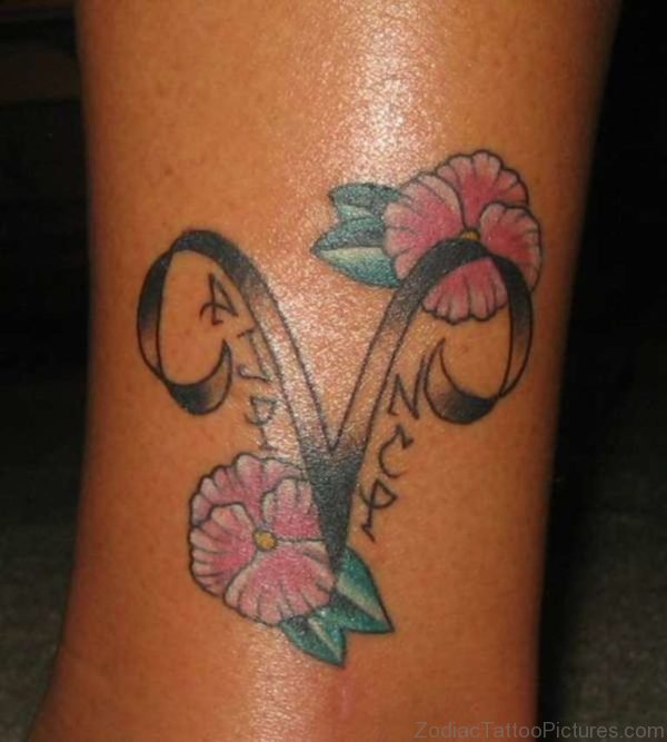 Ankle Aries Tattoo
