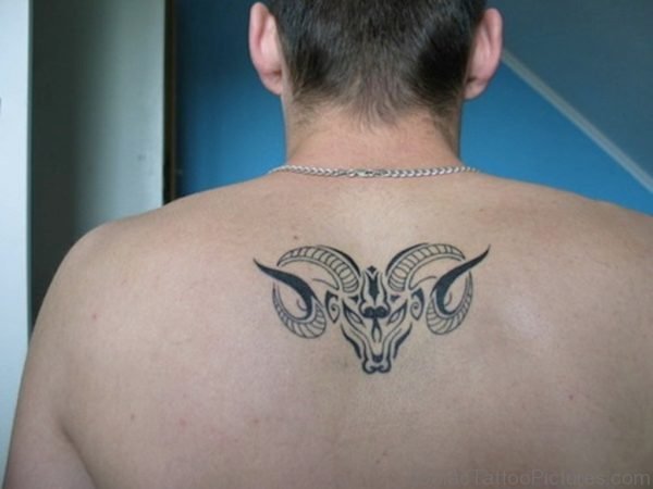 Aries Zodiac Tattoo On Back 