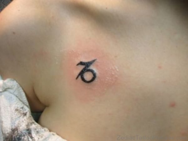 Capricorn Symbol Tattoo On Chest