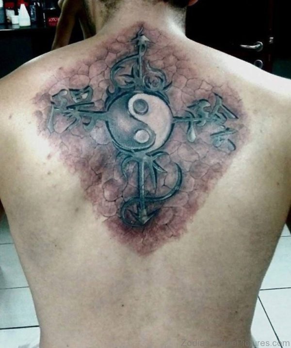 Cross And Yin Yang Tattoo 