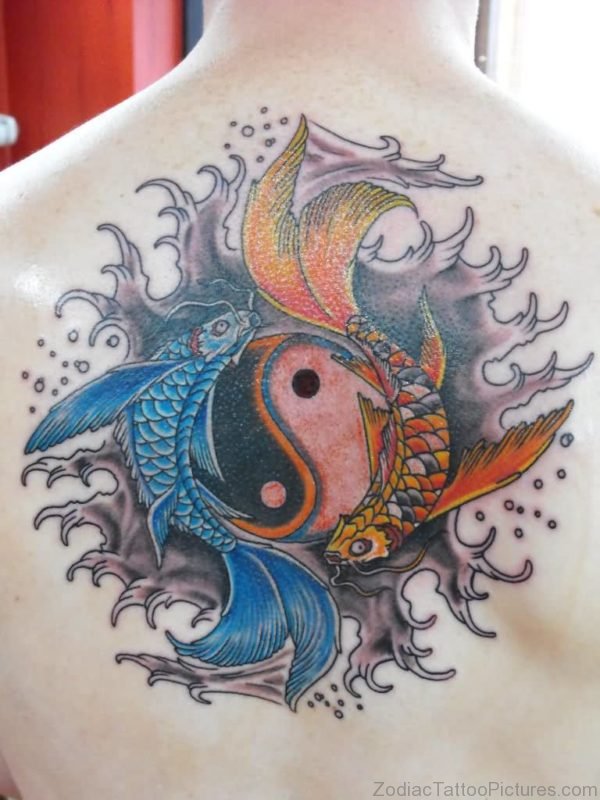 Fish And Yin Yang Tattoo 