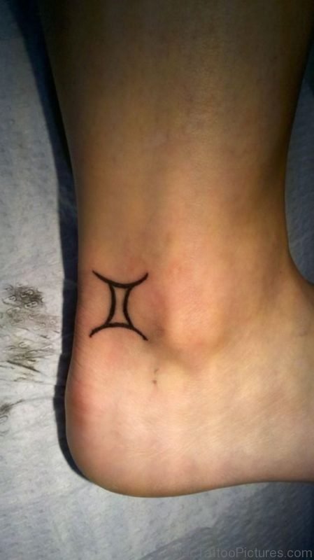 Gemini Tattoo On Ankle