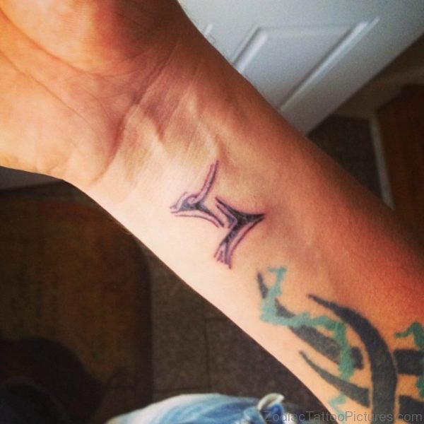 Gemini Tattoo On Wrist For Guys