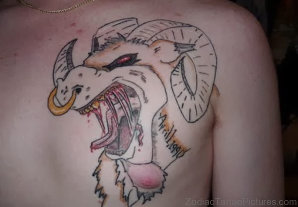 Man Chest Aries Tattoo