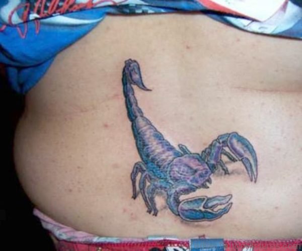 Scorpio Tattoo On Back 