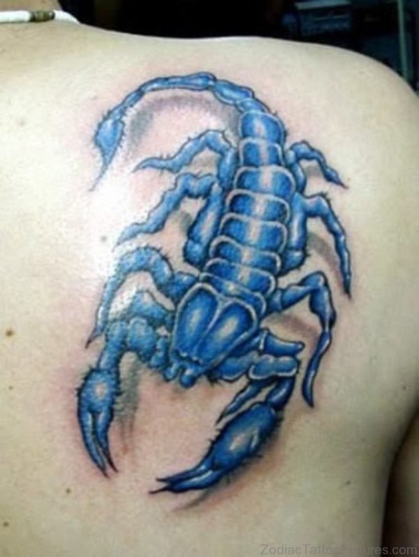 Scorpio Tattoo On Back 