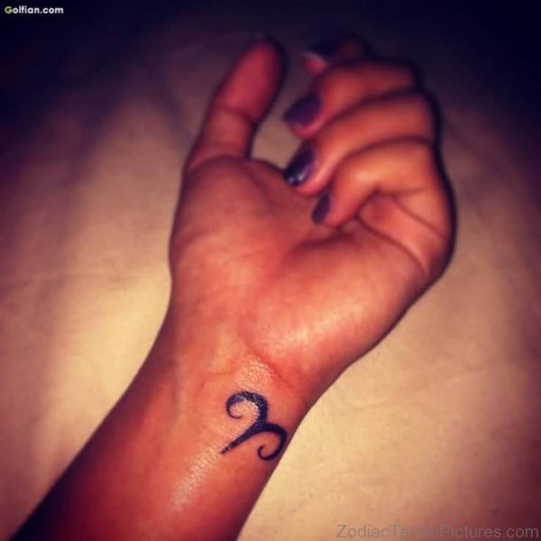 Wonderful Aries Zodiac Sign Tattoo 