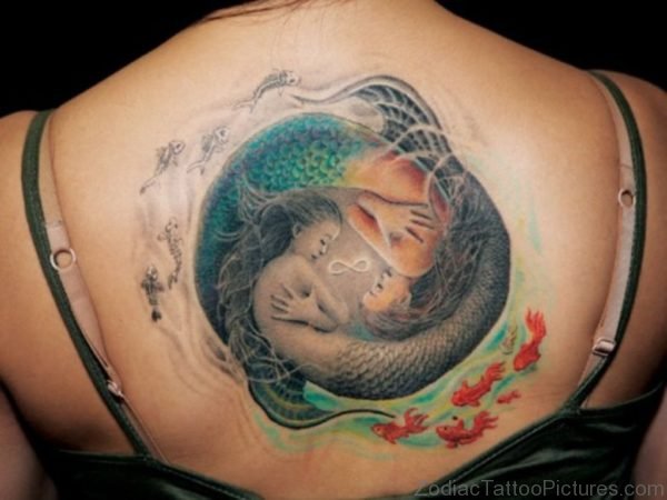 Yin Yang Tattoo On Back 