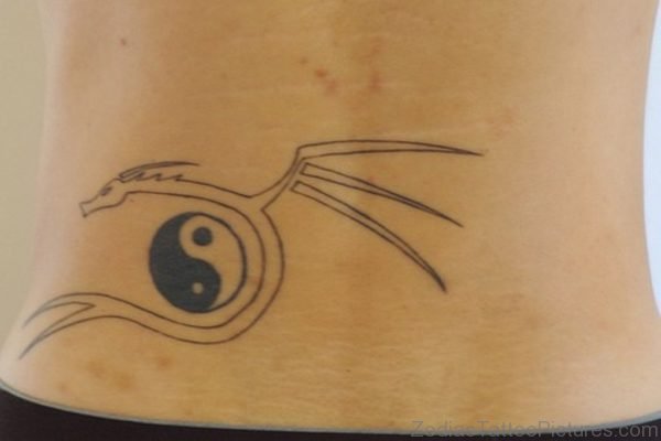 Yin Yang Tattoo On Lower Back