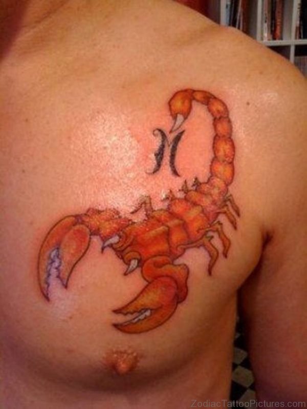Zodiac And Scorpion Tattoo