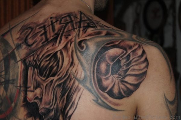 Zodiac Aries Head Tattoo 