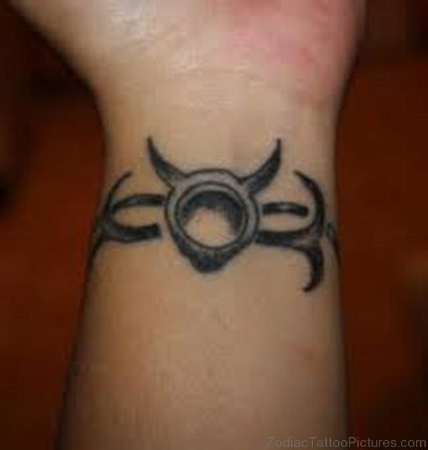 Zodiac Symbol Tattoo On Wrist 