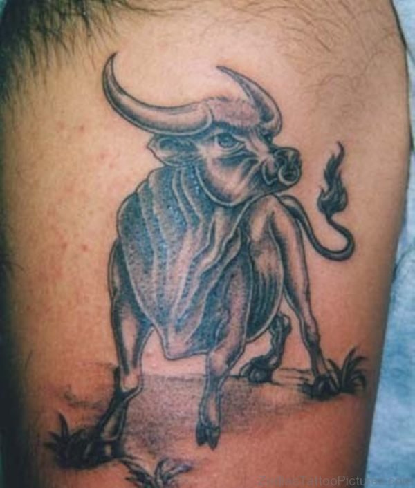 3D Taurus Zodiac Sign Tattoo