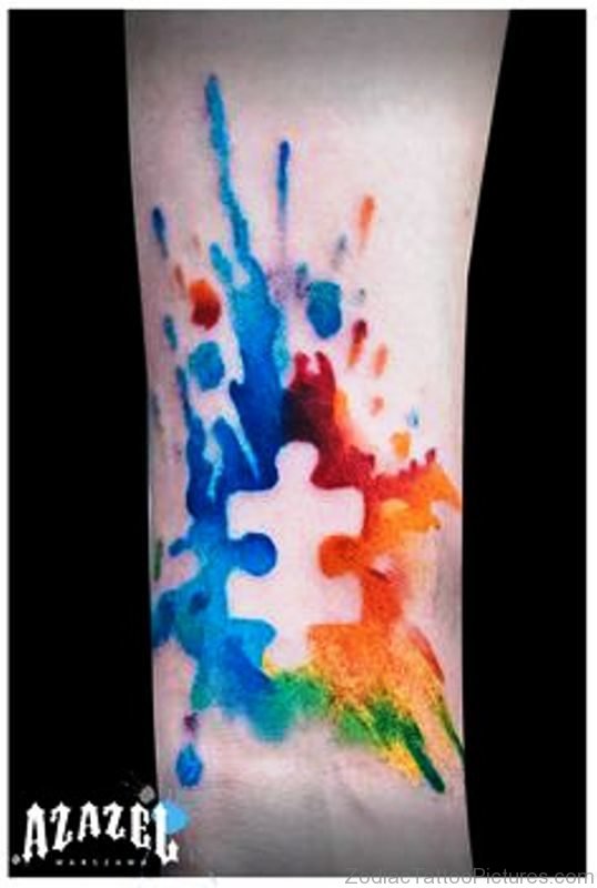 Adorable Autism Tattoo On Wrist