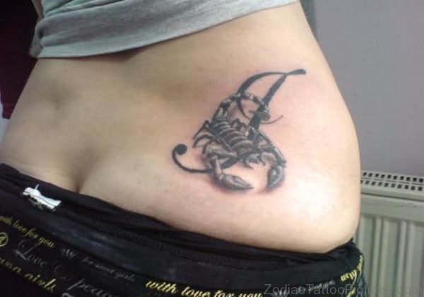 Amazing Back Scorpion Tattoo