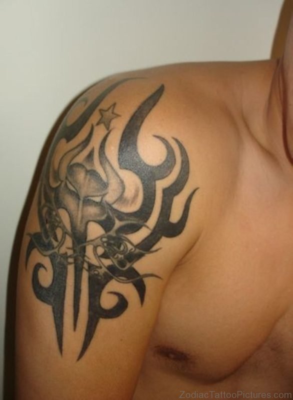 Amazing Taurus Tattoo For Shoulder