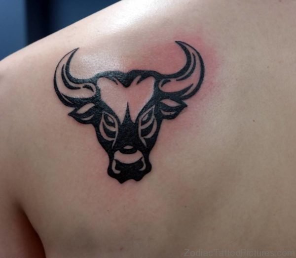 Amazing Taurus Tattoo On Back