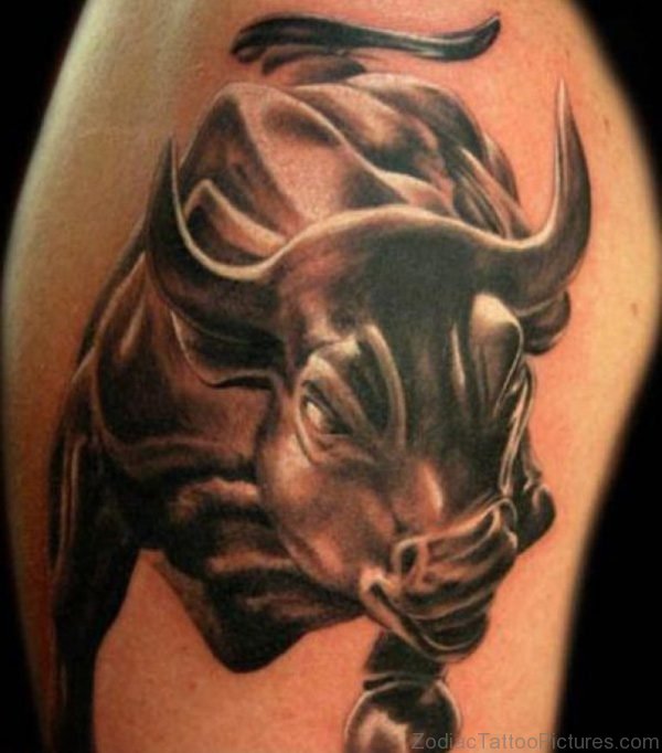 Angry Bull Tattoo Design For Men Shoulder