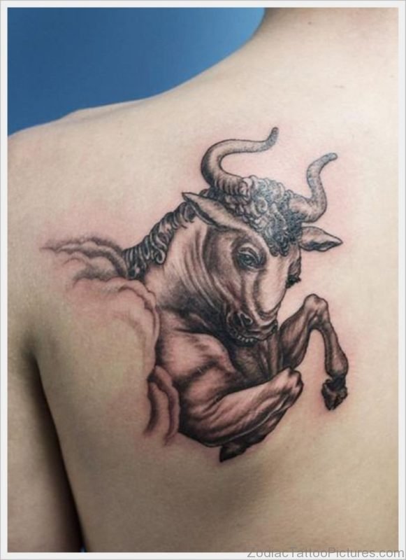 Angry Taurus Bull Tattoo Image