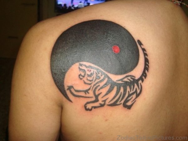 Angry Tiger Yin Yang Tattoo 
