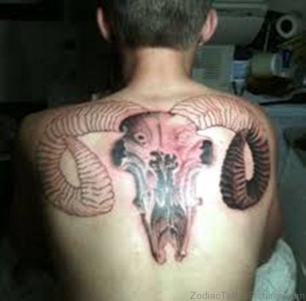 Aries Ram Skull Tattoo