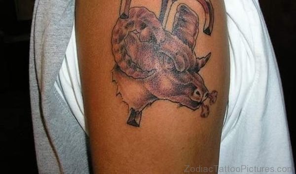 Aries Zodiac Tattoo On Shoulder