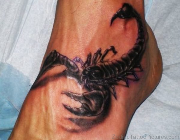 Attractive Scorpion Tattoo On Foot