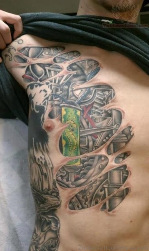 Attractive Biomechanical Tattoo