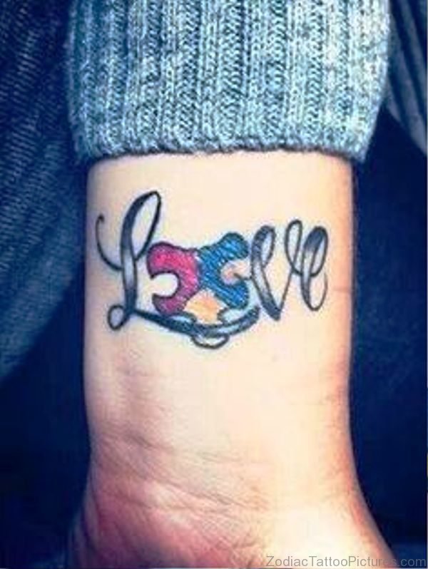 Autism Love Tattoo Design