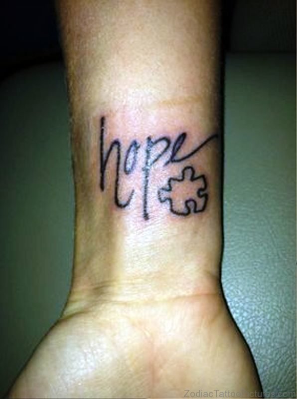 Autism With Hope Tattoo Design
