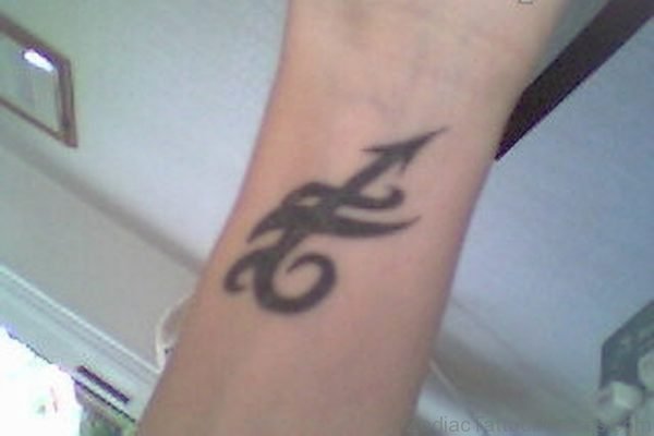 Awesome Sagittarius Tattoo On Wrist 