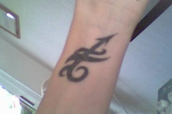 Awesome Sagittarius Tattoo On Wrist