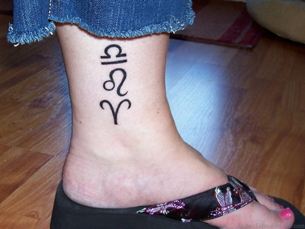 68 Stylish Zodiac Tattoos On Ankle.