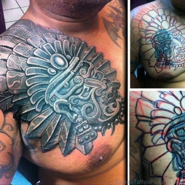 Aztec Tattoo Chest For Men