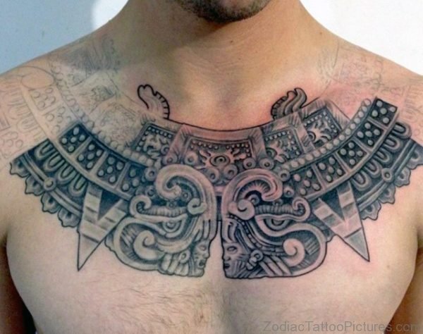 Aztec Tattoo On Chest