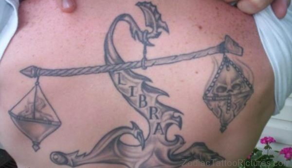 Back Body Libra Zodiac Tattoo