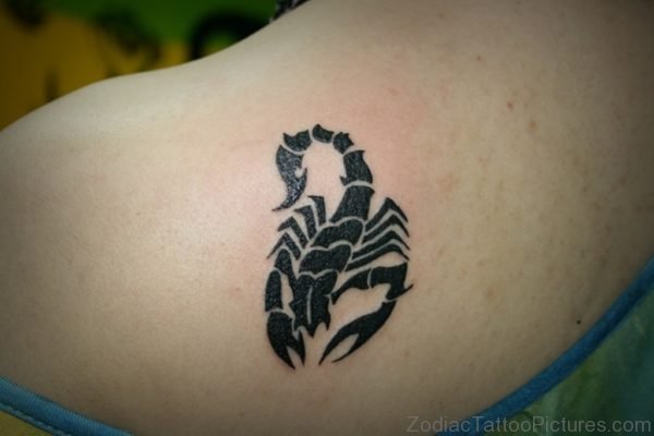 Beautiful Scorpion Tattoo On Girl Back