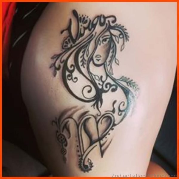 Beautiful Virgo Zodiac Tattoo