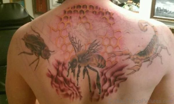 Bee And Scorpion Tattoo
