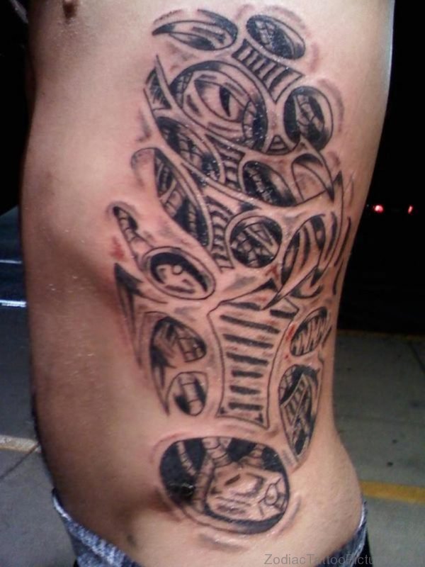 Biomechanical Tattoo design FOr Rib