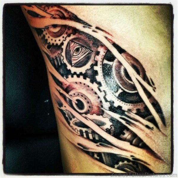 Black Biomechanical Tattoo