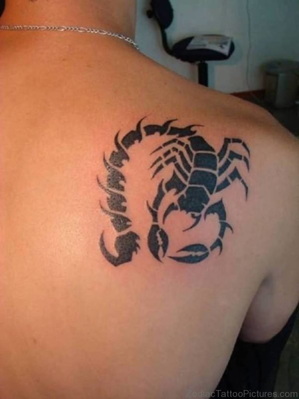 Black Tribal Zodiac 3D Scorpion Tattoo