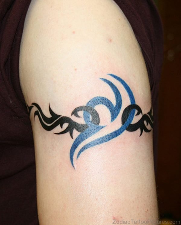 Blue Ink Libra Tattoo