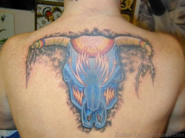 Blue Zodiac Taurus Tattoo