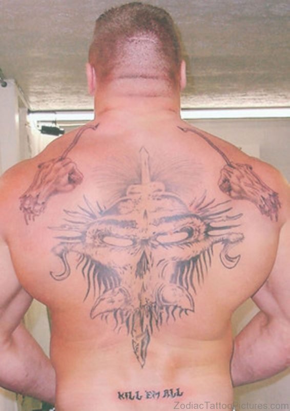 Brock Lesnar Sword Tattoo