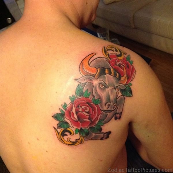Bull Skull Tattoo On Back