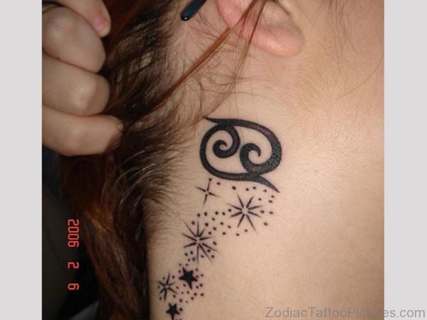Cancer Zodiac Sign Tattoo 