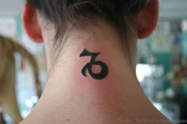 Capricorn Nape Tattoo