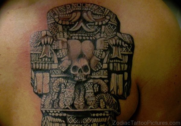 Classic Aztec Tattoo On Chest