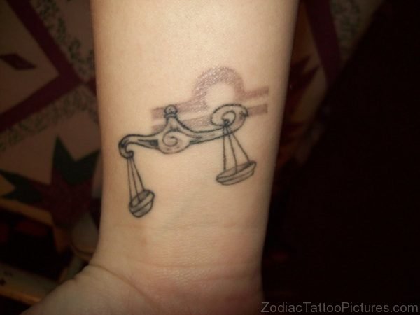 Classic l Zodiac Libra Tattoo On Wrist